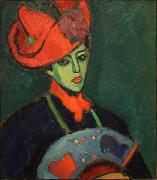 Alexej von Jawlensky Schokko with Red Hat oil painting artist